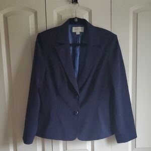 Pinstripe Navy Blazer